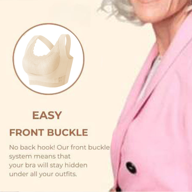 🔥Άνετο δαντελένιο σουτιέν με σουτιέν μπροστά και σταυρωτή αγκράφα στο πλάι🔥 