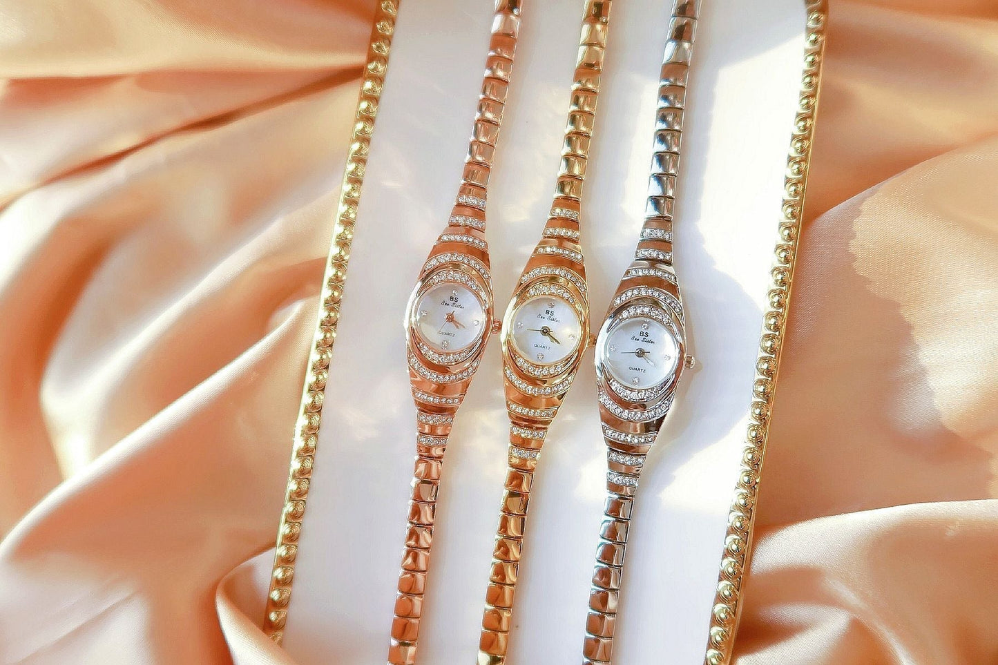 💎Γυναικείο ρολόι με κρυστάλλινο γυαλί ⌚-GR