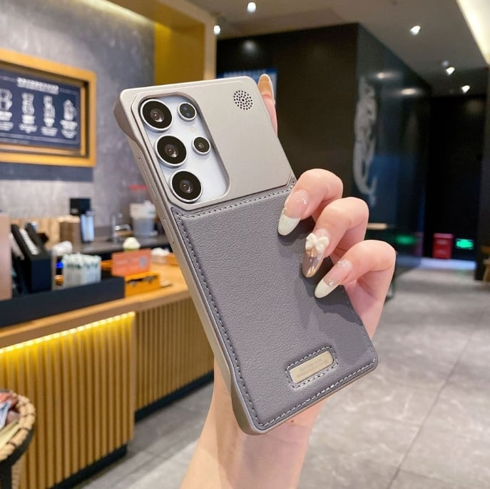 Berėmės odinės dėklas su integruotu magnetizmu ir aromaterapija, skirtas „Samsung Galaxy S25 S24 S23 S22 Ultra“-LT