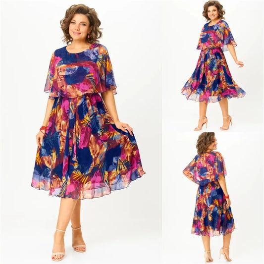 😎💃Nové produkti na leto💥[S-5XL] Φαρδύ σιφόν φόρεμα σε μεγάλο μέγεθος | Pohodlné a vehneré, idéalne na leto-SK 