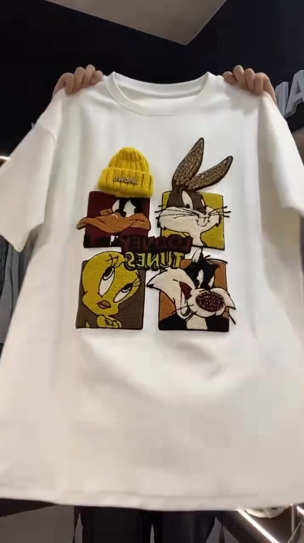 🍭Υπέροχο πουλόβερ με κινούμενα σχέδια-GR 