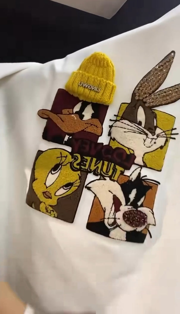 🍭Υπέροχο πουλόβερ με κινούμενα σχέδια-GR 