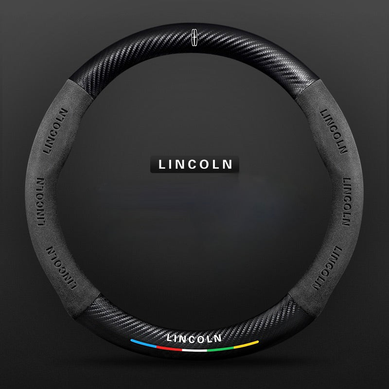 TrackVibe | Κάλυμμα τιμονιού από και σουέτ carbon - Anti-slip and wear-resistant-GR 
