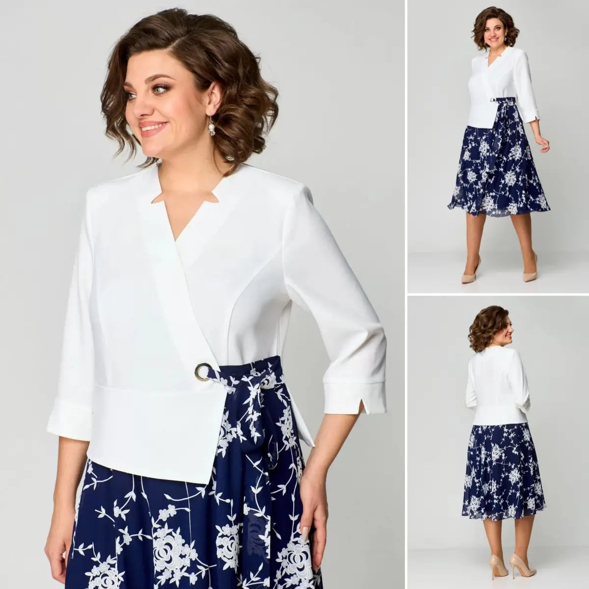 🔥【S-5XL】💃2025Νέο φόρεμα, μπλε και λευκό απαλό ροζ-GR 