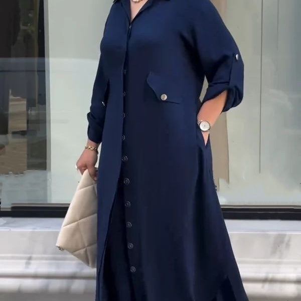 Gombos ing és széles szárú nadrág, kétrészes szett