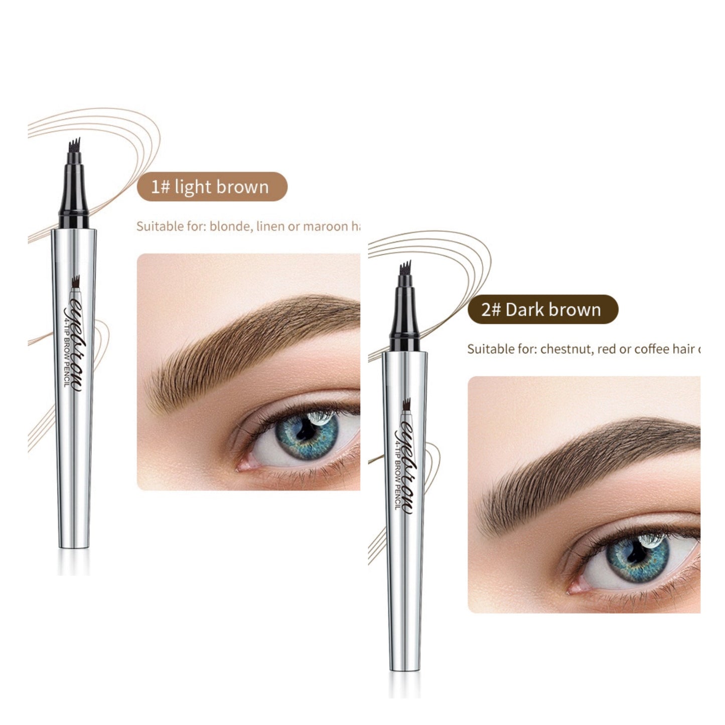 Αδιάβροχο στιλό φρυδιών 3D Microblading (2 τεμ.)-GR