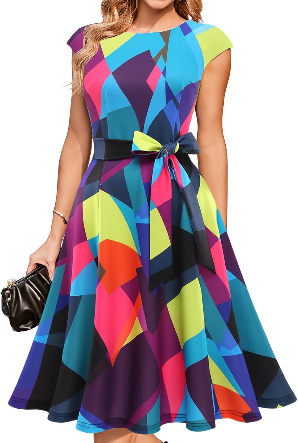 DRESSTELLS kokteilinės suknelės moterims, oficialios vestuvinės suknelės, kuklios balių suknelės bažnyčios priėmimams 2025 m.-LT