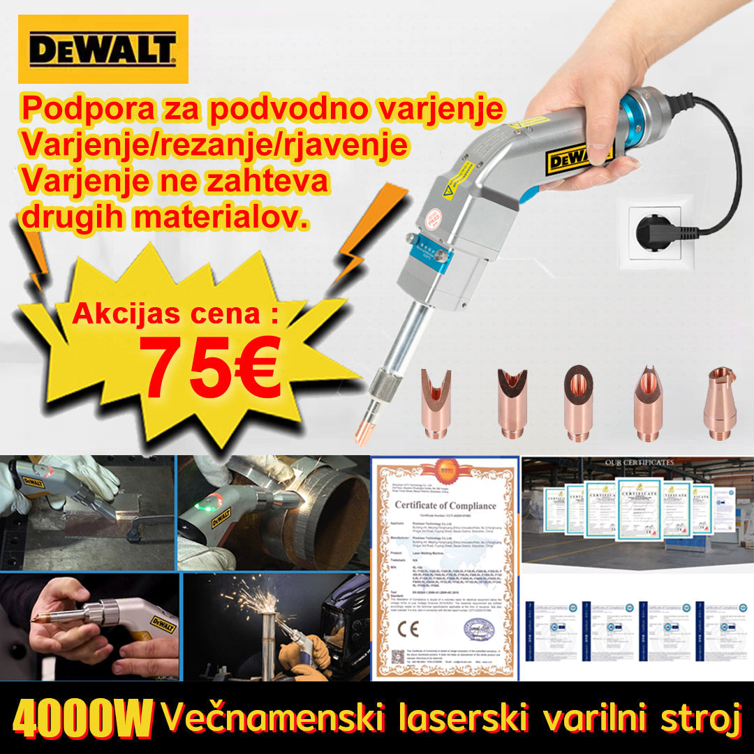 Laserski varilni stroj (3 σε 1) DEWALT Najnovejši model leta 2023 Varjenje + razneže + eliminati