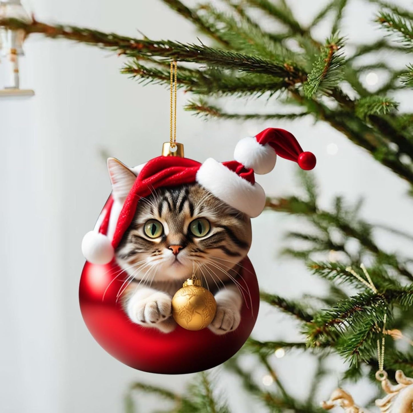 🎄10 vienetų 😻Kačių eglutės pozňimai✨ Kabantys kačių pozneňimai-LT 