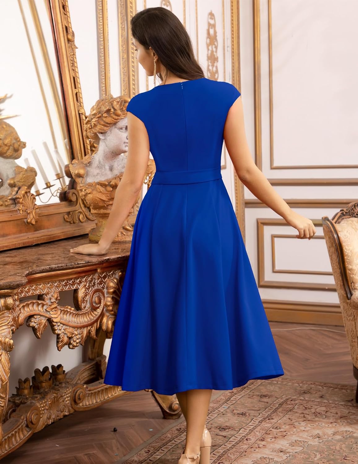 DRESSTELLS φορέματα κοκτέιλ για γυναίκες, επίσημα νυφικά, σεμνά φορέματα για δεξίωση στην εκκλησία το 2025-GR