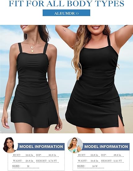 🔥👙Γυναικεία μαγιό tankini δύο τεμαχίων με εφέ αδυνατίσματος στην κοιλιά-LT