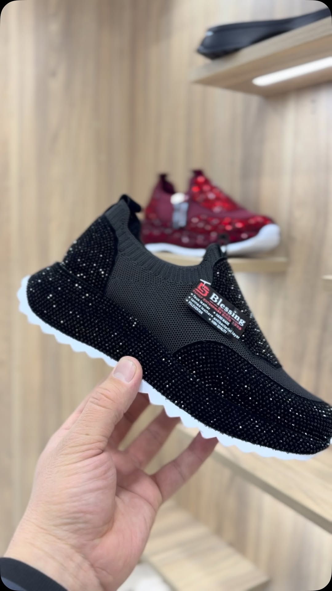 Μοντέρνα, casual sneakers με κρύσταλλα-LT 