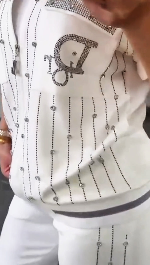 💎Σετ δοι τεμαχίων με φερμουάρ και κρυστάλλους-GR