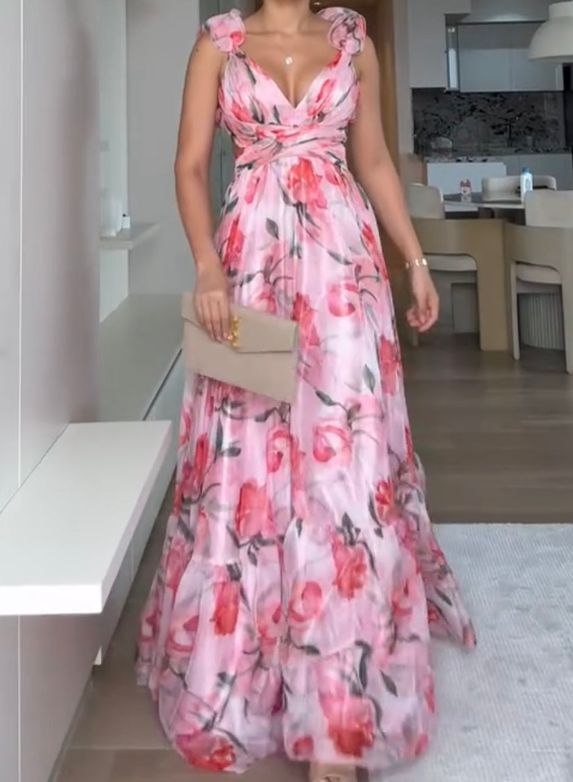 🍓Σέξι και έχικη πλισέ φόρεμα με σχέδιο-GR 