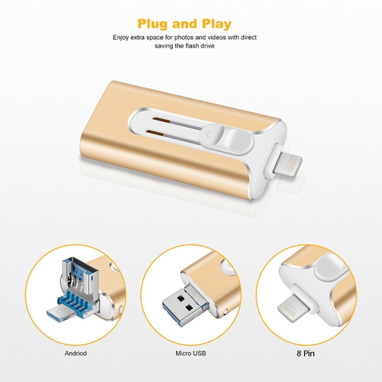 32~256GB Micro USB + 8 ακίδων + USB 3.0 4 σε 1 Κινητό τηλέφωνο, μονάδα USB υπολογιστή-LT 