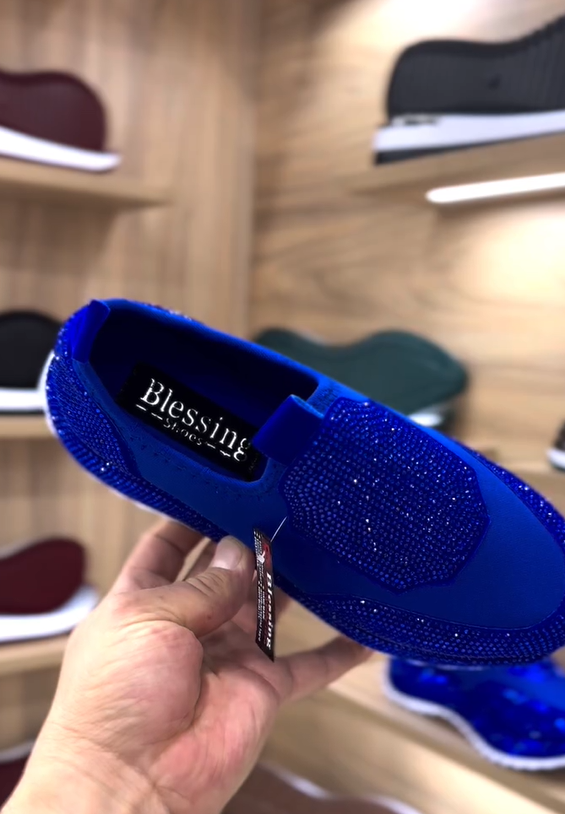 Μοντέρνα, casual sneakers με κρύσταλλα-LT 