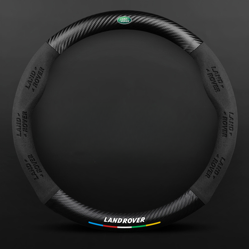 TrackVibe | Μαύρο κάλυμμα τιμονιού από σουέτ από ανθρακονήματα - Αντιολισθητικό και ανθεκτικό στην τριβή-LT 