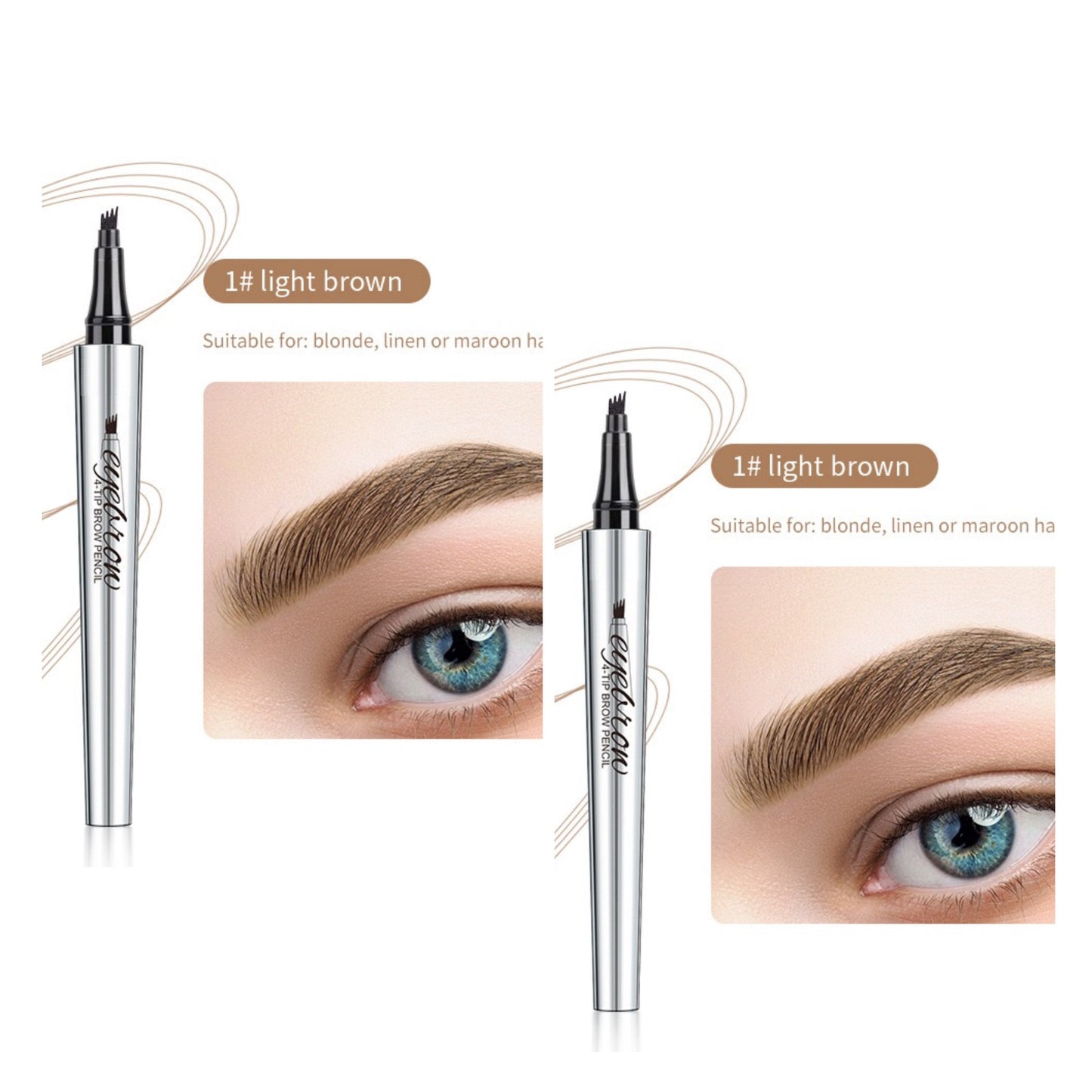 Αδιάβροχο στιλό φρυδιών 3D Microblading (2 τεμ.)-GR