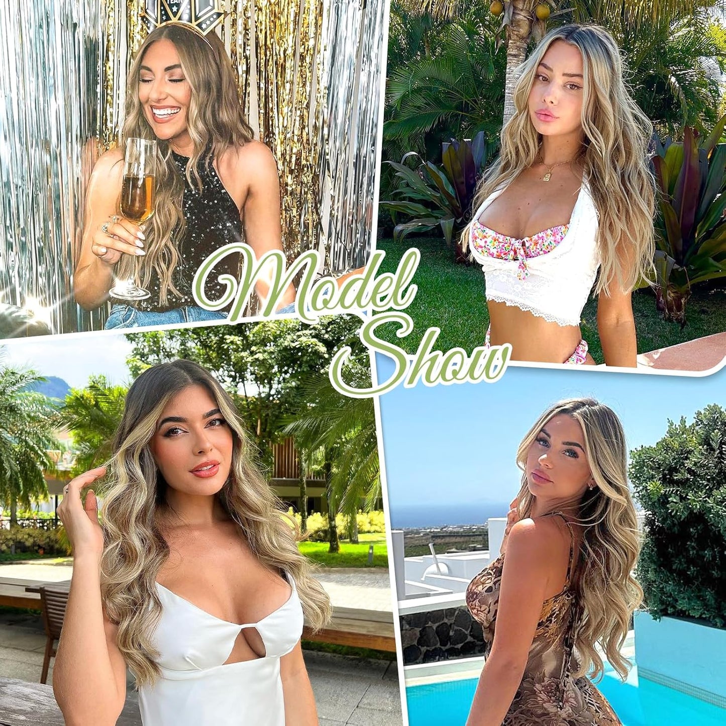 💖 DABAR 50% NUOLAIDA! 💁 Moteriškas ilgas banguotas perukas su gradientu – natūralios išvaizdos, reguliuojamas kepuraitės viršus, karščiui atsparūs pluoštai kasdieniam stiliui 🌟📦-LT