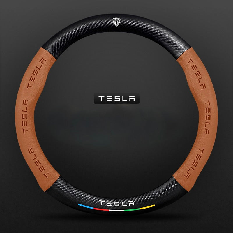 TrackVibe | Κάλυμμα τιμονιού από και σουέτ carbon - Anti-slip and wear-resistant-GR 