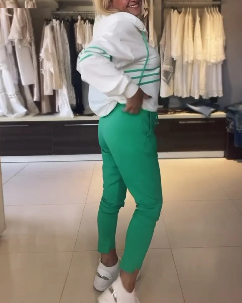 Dryžuoto rašto megztinių komplektas-LT