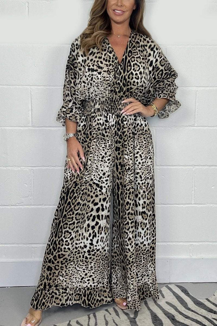 🔥🐆Τελευταία προώθηση👗 casual φαρδιά φορμές με λεοπάρ 