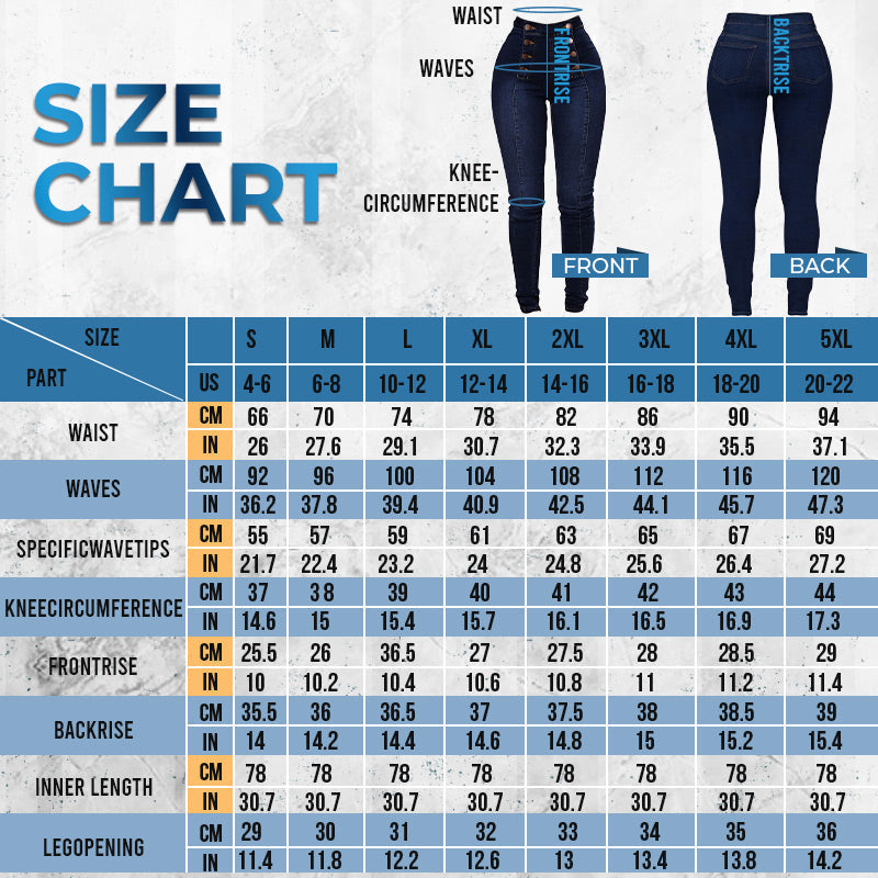 📦Με αντικαταβολή👖Ψηλόμεσο στενό τζιν με διπλόκα της-GR