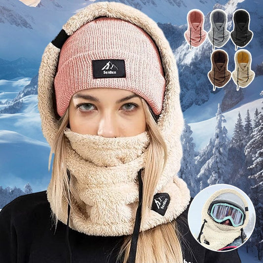 🏂Κασκόλ με κουκούλα που προστατεύει από τον αέρα και το κρύο✨✨✨-LT