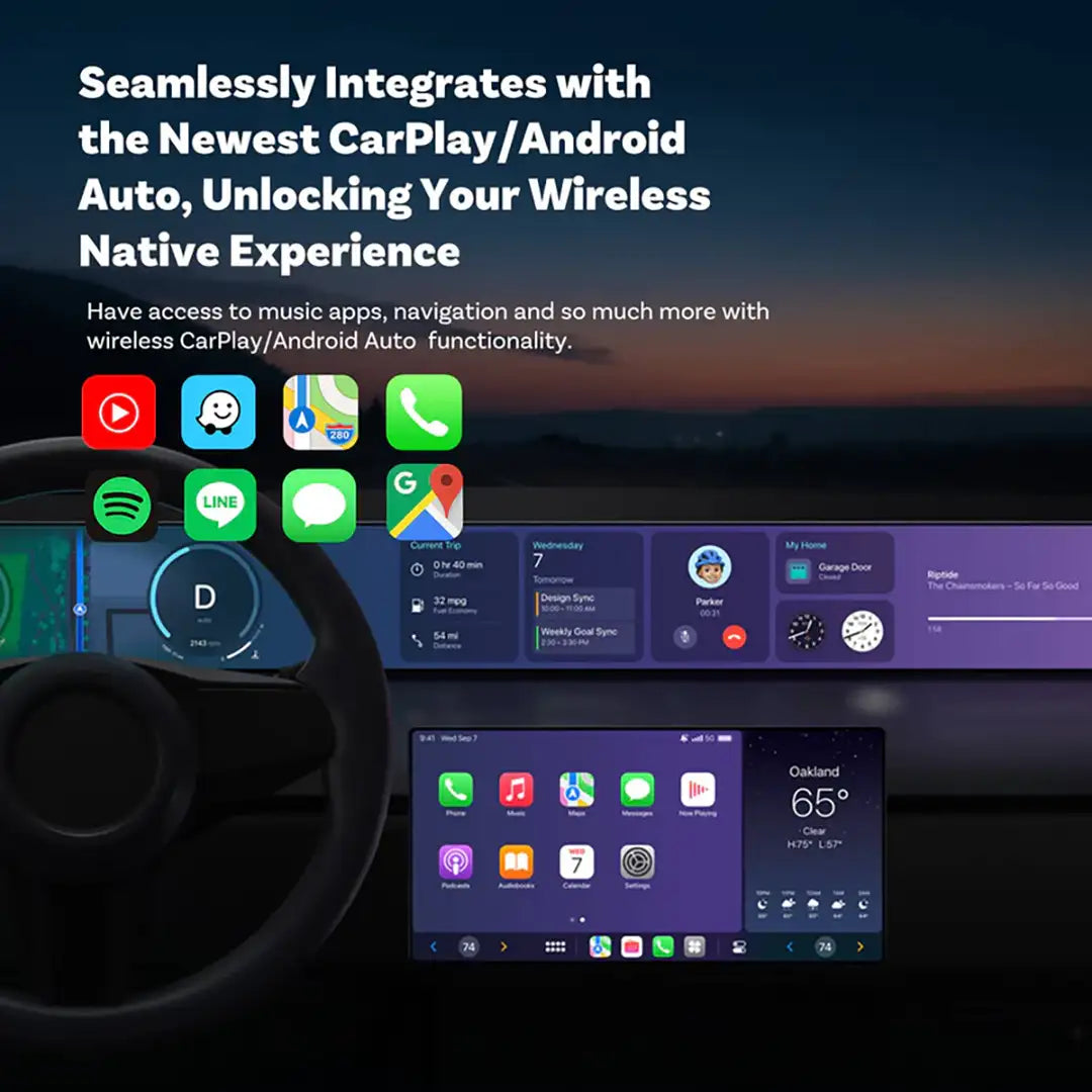 „Ottocast Mini 3.0 Ultra Cube“ belaidis „CarPlay“ „Android Auto“ adapteris-LT