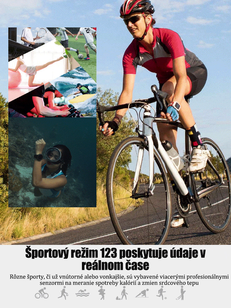 [30-dňová výdrž μπαταρία] Ρολόι 170 λειτουργιών για παρακολούθηση της υγείας 