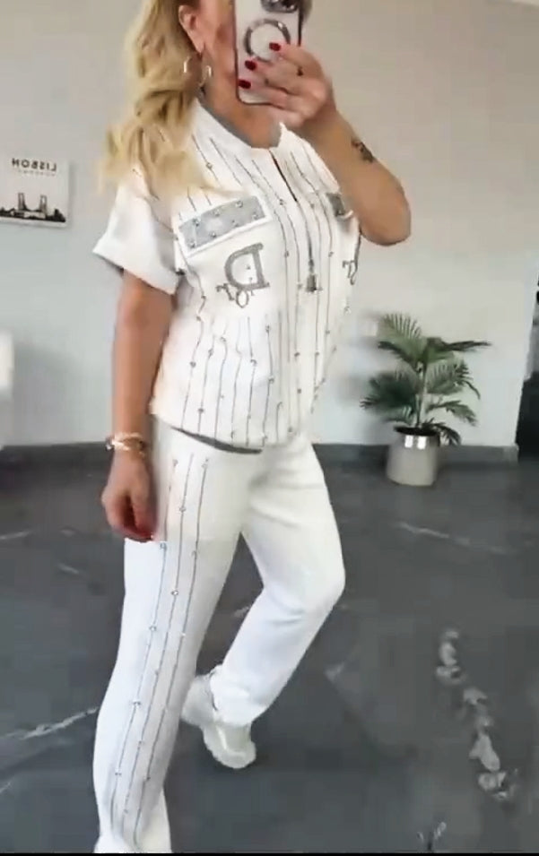 💎Σετ δοι τεμαχίων με φερμουάρ και κρυστάλλους-GR