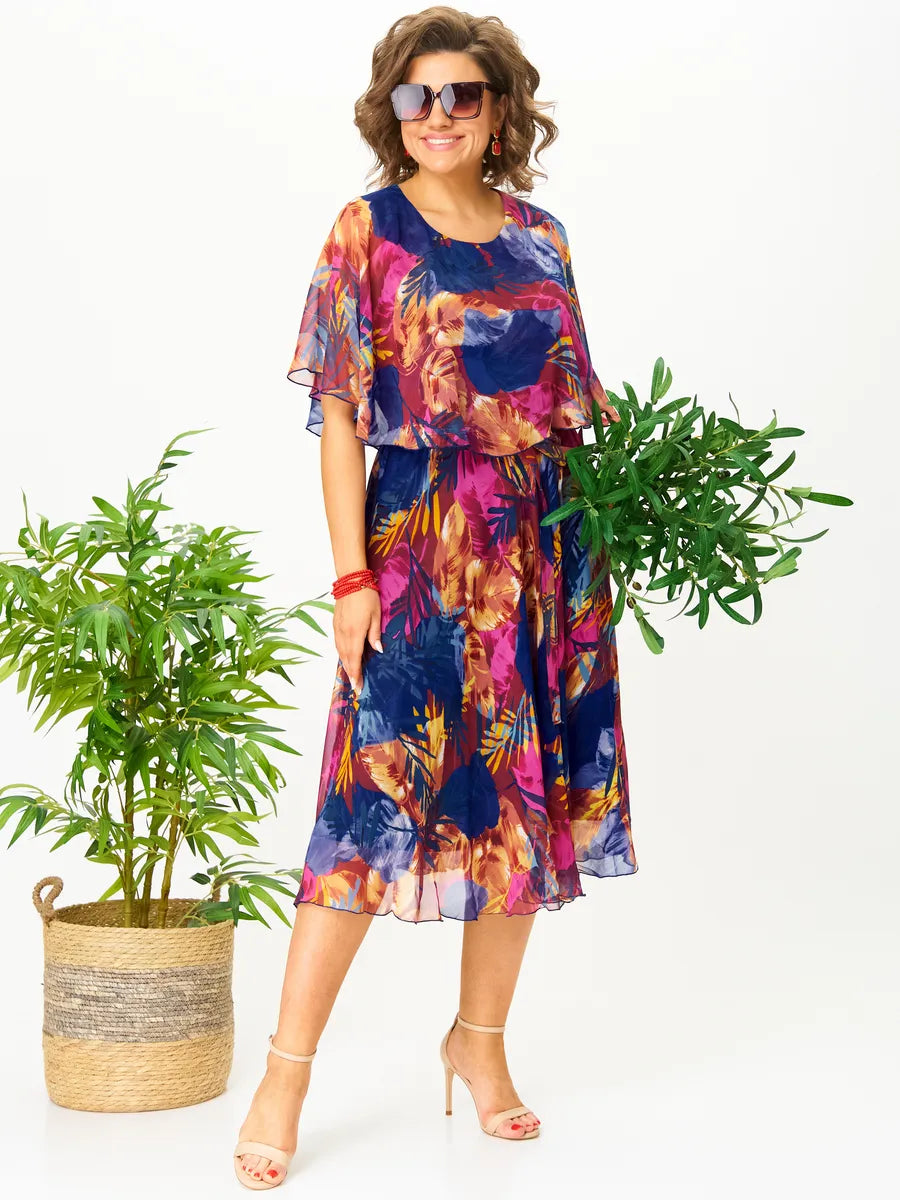 😎💃Nové produkti na leto💥[S-5XL] Φαρδύ σιφόν φόρεμα σε μεγάλο μέγεθος | Pohodlné a vehneré, idéalne na leto-SK 