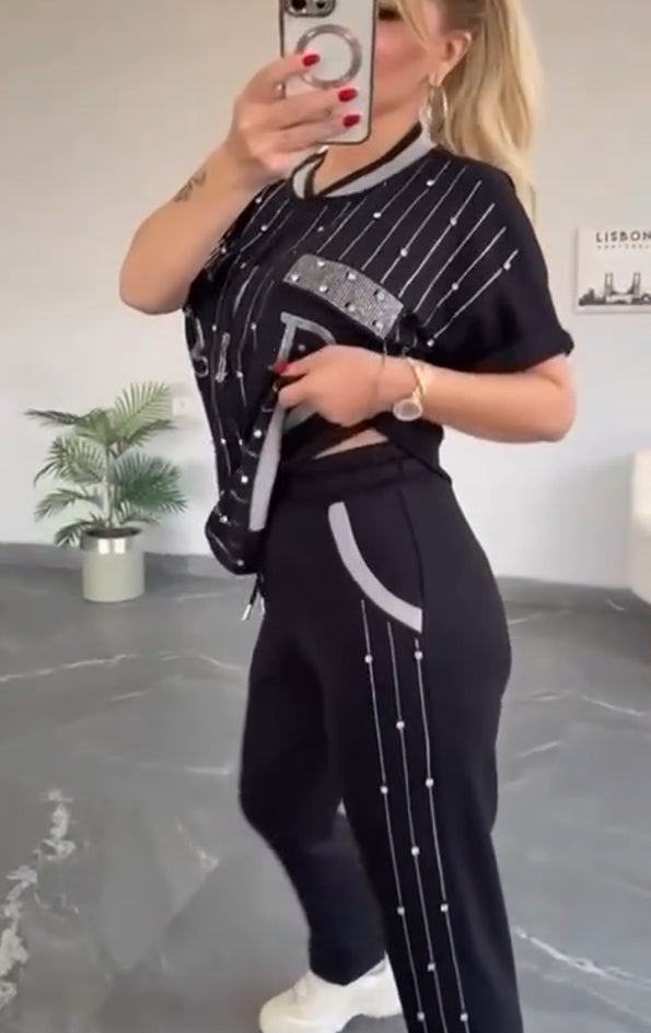 💎Σετ δοι τεμαχίων με φερμουάρ και κρυστάλλους-GR