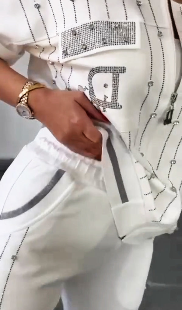 💎Σετ δοι τεμαχίων με φερμουάρ και κρυστάλλους-GR