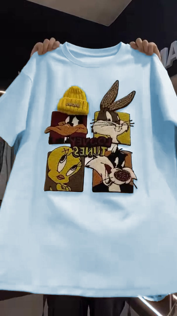 🍭Υπέροχο πουλόβερ με κινούμενα σχέδια-GR 