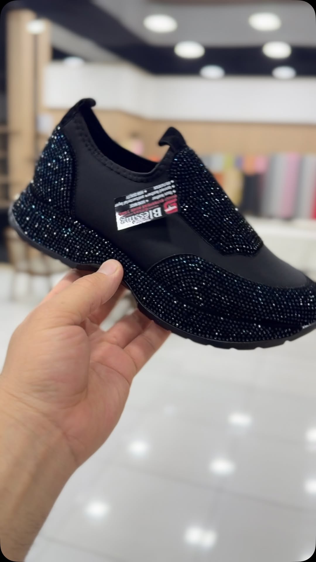 Μοντέρνα, casual sneakers με κρύσταλλα-LT 
