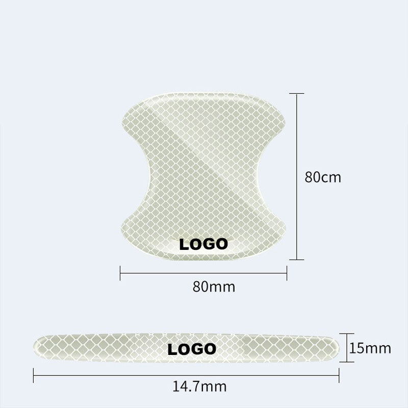 Αυτοκόλλητο λαβής πόρτας αυτοκινήτου (πάνελ πόρτας + ταινία αντισύγκρουσης / σετ 8 τεμαχίων)-GR