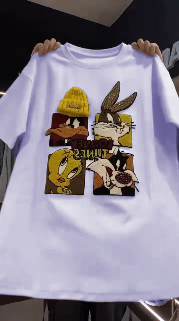 🍭Υπέροχο πουλόβερ με κινούμενα σχέδια-GR 