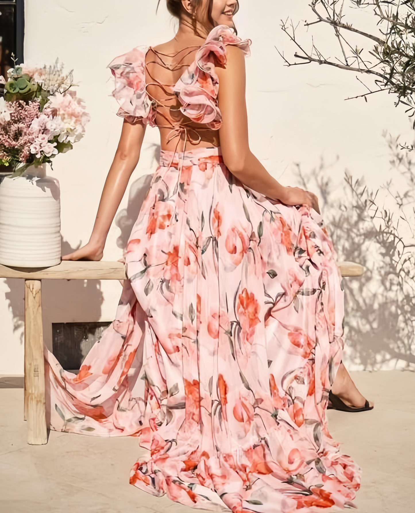 🍓Σέξι και έχικη πλισέ φόρεμα με σχέδιο-GR 