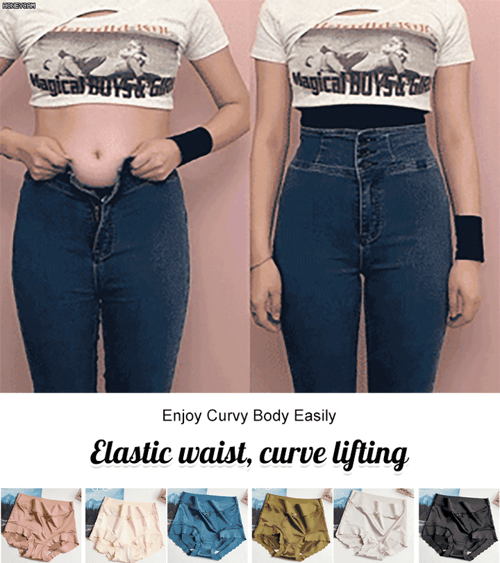 ❤️Απρόσκοπτα εσώρουχα ελέγχου κοιλιάς από σατέν και μετάξι-LT