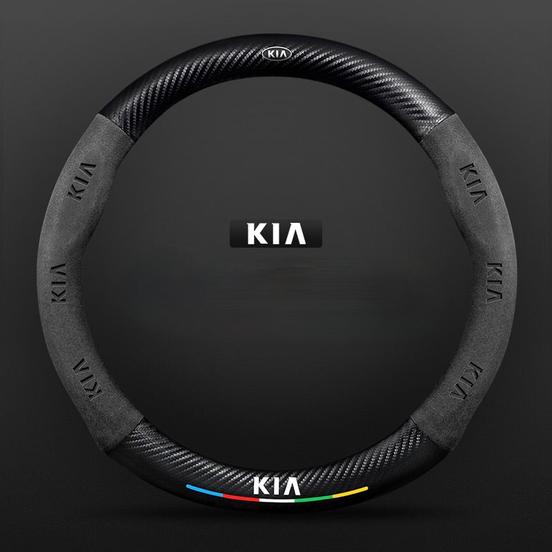 TrackVibe | Κάλυμμα τιμονιού από και σουέτ carbon - Anti-slip and wear-resistant-GR 