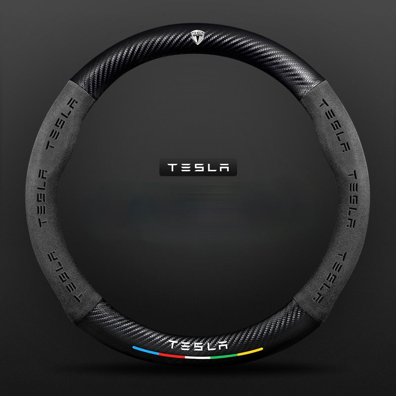 TrackVibe | Κάλυμμα τιμονιού από και σουέτ carbon - Anti-slip and wear-resistant-GR 