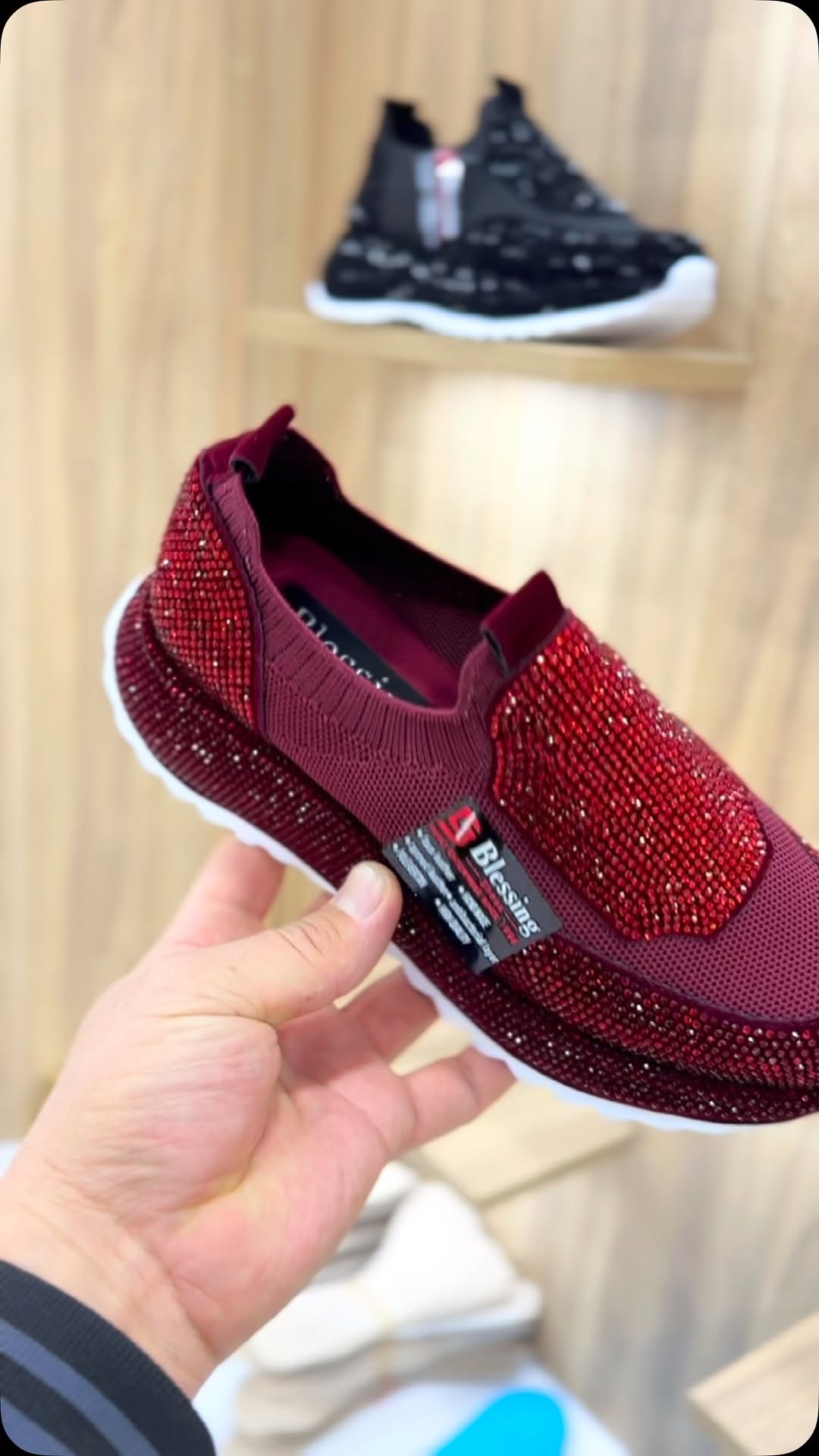 Μοντέρνα, casual sneakers με κρύσταλλα-LT 