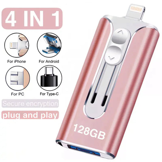 32~256GB Micro USB + 8 ακίδων + USB 3.0 4 σε 1 δίσκος U για κινητό τηλέφωνο σε υπολογιστή-SI 