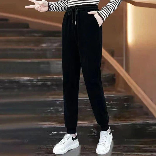 🔥Χειμωνιάτικη hot sale🔥 Γυναικείο και γελούδινο κοτλέ παντελόνι jogger-GR