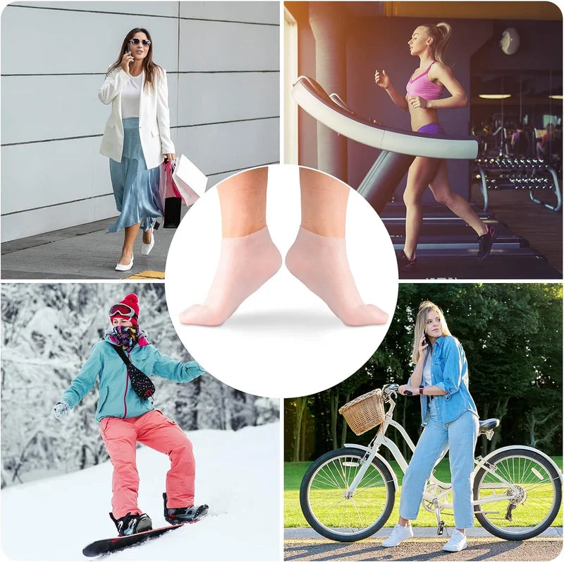 Ενυδατικές κάλτσες απολέπισης σιλικόνης για περιποίηση ποδιών-LT