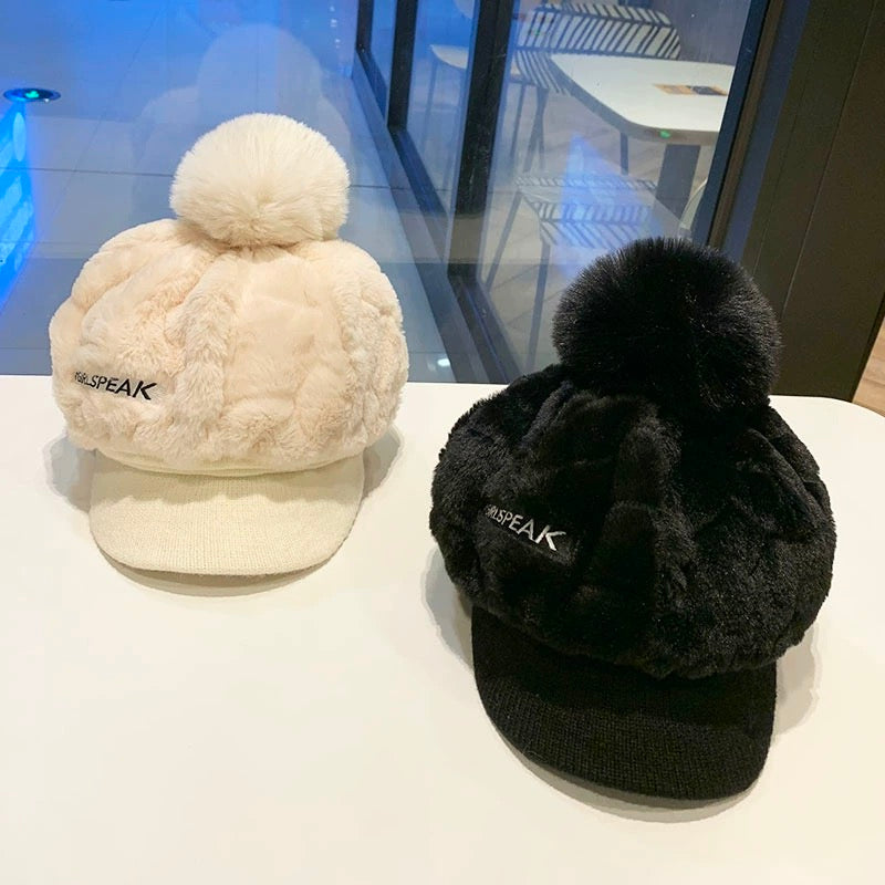 🎁Geriusia dovana jai 🎁👒 - dámska zimná čiapka na trumpu krašteliu 🥰-LT