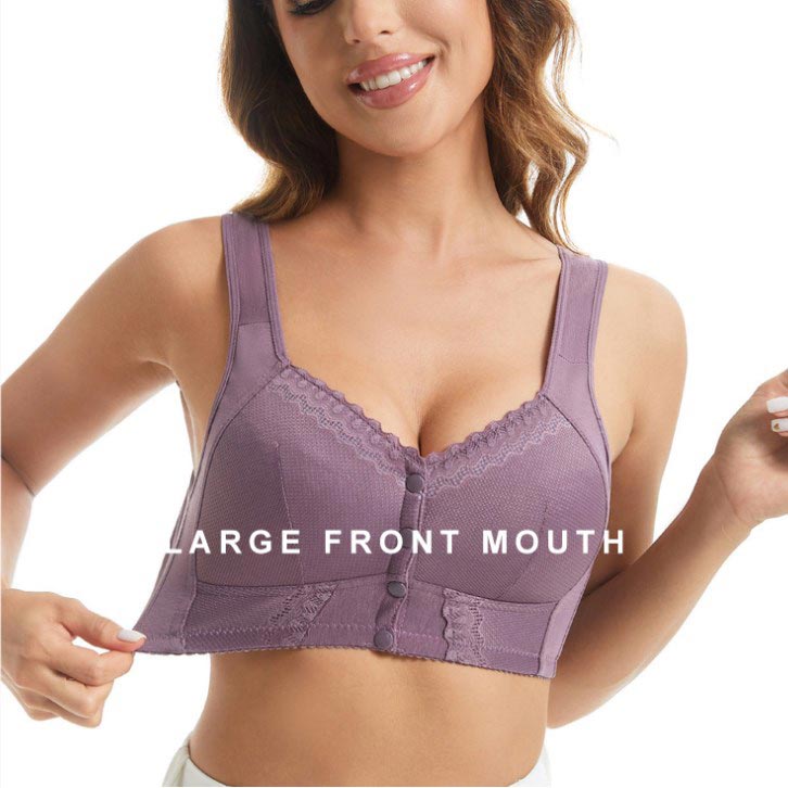 Διαφανές γυναικείο σουτιέν μεγαλύτερο μέγεθος με μπροστινό κούμπωμα【1+1 δώρο】