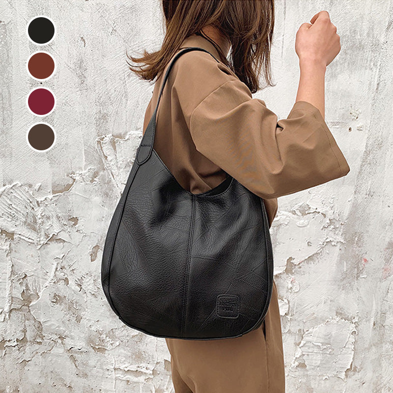 【🎊Νέα 2024】👜 Γυναικείες τσάντες ώμου σε vintage στυλ από μαλακό δέρμα με μεγάλη χωρητικότητα GR