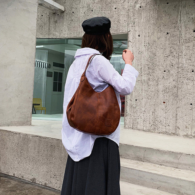 【🎊Νέα προϊόντα 2025】👜Γυναικείες τσάντες ώμου μεγάλης χωρητικότητας από μαλακό δέρμα Vintage - LT